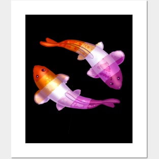 WLW Lesbian LGBTQ Koi Fish Posters and Art